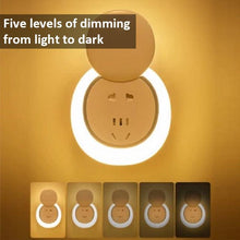 Load image into Gallery viewer, Remote sensing small night lamp Bedside protection sleep plug socket wall lamp energy saving
