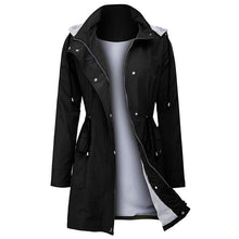 Load image into Gallery viewer, Women's Rain Jackets Waterproof Windbreaker Hoodie Trench Coat
