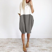 Load image into Gallery viewer, Oversized T-Shirt Dress In Color Block
