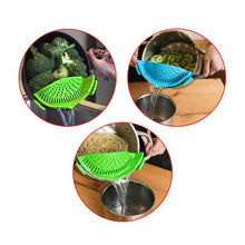 Load image into Gallery viewer, Hands-free Clip On Kitchen Food Strainer for Pot Bowl Pan
