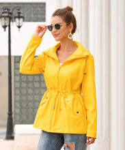 Load image into Gallery viewer, Waist Hooded Outdoor Climbing Rain Jacket For Women
