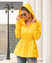 Load image into Gallery viewer, Waist Hooded Outdoor Climbing Rain Jacket For Women
