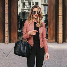 Load image into Gallery viewer, 2020 Women Short Solid Zipper Jacket
