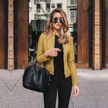 Load image into Gallery viewer, 2020 Women Short Solid Zipper Jacket
