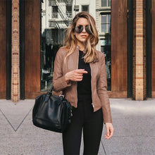 Load image into Gallery viewer, 2020 Women Short Solid Zipper Jacket
