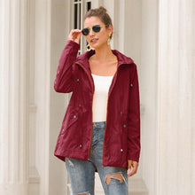 Load image into Gallery viewer, Waist Hooded Outdoor Climbing Rain Jacket For Women
