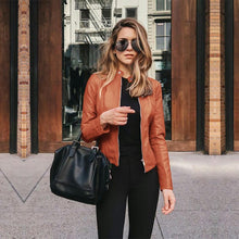 Load image into Gallery viewer, 2020 Women Short Solid Zipper Jacket
