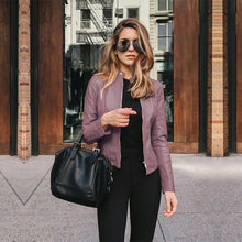 Load image into Gallery viewer, 2020 Women Short Solid Zipper Jacket
