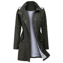 Load image into Gallery viewer, Women's Rain Jackets Waterproof Windbreaker Hoodie Trench Coat
