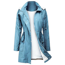 Load image into Gallery viewer, Women's Rain Jackets Waterproof Windbreaker Hoodie Trench Coat
