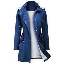 Load image into Gallery viewer, Women's Rain Jackets Waterproof Windbreaker Hoodie Trench Coat
