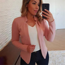 Load image into Gallery viewer, Solid color casual blazer
