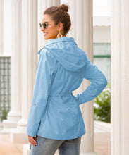 Load image into Gallery viewer, Waist Hooded Outdoor Climbing Rain Jacket For Women
