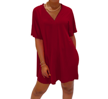 Load image into Gallery viewer, Less Is More Set🔥V-neck Solid Short Sleeve

