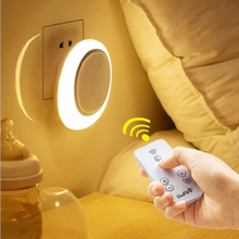 Load image into Gallery viewer, Remote sensing small night lamp Bedside protection sleep plug socket wall lamp energy saving
