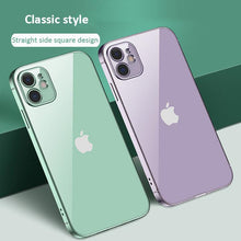 Load image into Gallery viewer, New silicone electroplated right-angle transparent anti-fall iPhone 11 phone case
