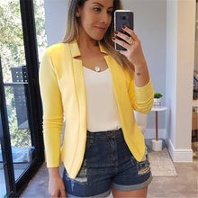 Load image into Gallery viewer, Solid color casual blazer
