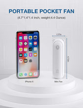 Load image into Gallery viewer, 2000/4800mAh 2/3 Speeds Handheld Portable Fan with 14-21 Hrs Runtime Quiet Mini Fan for Travel
