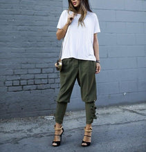 Load image into Gallery viewer, Fitted Cuff Harem Pants With Buckles
