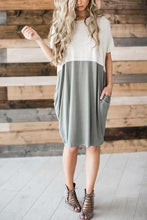 Load image into Gallery viewer, Oversized T-Shirt Dress In Color Block
