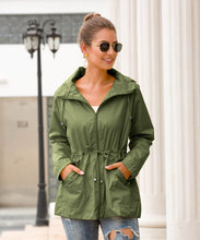 Load image into Gallery viewer, Waist Hooded Outdoor Climbing Rain Jacket For Women
