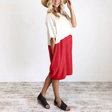 Load image into Gallery viewer, Oversized T-Shirt Dress In Color Block

