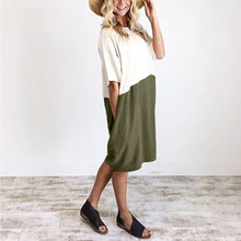 Load image into Gallery viewer, Oversized T-Shirt Dress In Color Block
