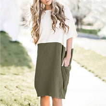 Load image into Gallery viewer, Oversized T-Shirt Dress In Color Block
