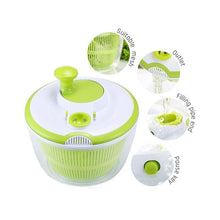 Load image into Gallery viewer, BREEZYLIVE 5 Quarts Manual Salad Spinner Vegetable Fruit Dryer with Quick Dry Design
