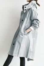 Load image into Gallery viewer, Water Resistant Oversized Hooded Windbreaker Rain Jacket
