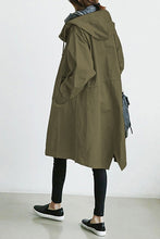 Load image into Gallery viewer, Water Resistant Oversized Hooded Windbreaker Rain Jacket
