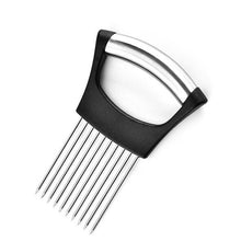 Load image into Gallery viewer, Onion Holder Stainless Steel, Vegetable Potato Cutter Slicer, Meat Slicer, Cutting Kitchen Gadgets with 10 Prong
