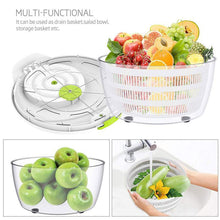 Load image into Gallery viewer, BREEZYLIVE 5 Quarts Manual Salad Spinner Vegetable Fruit Dryer with Quick Dry Design
