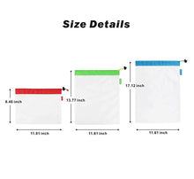 Load image into Gallery viewer, 12pcs Reusable Mesh Produce Bags Washable Recyclable Grocery Bags
