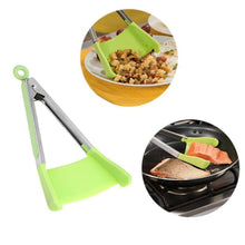 Load image into Gallery viewer, BREEZYLIVE 2 in 1 Non-stick Kitchen Spatula Tong for Cooking BBQ

