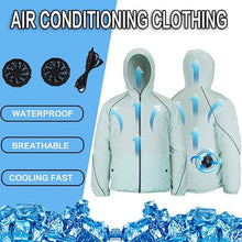 Load image into Gallery viewer, Summer Men Women Fan Cooling Vest/Air Conditioning Cool Coat -Outdoor Sun Protection Jacket USB Charing
