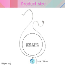 Load image into Gallery viewer, Blue Sky White Clouds Bird Ball Necklace
