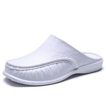 Load image into Gallery viewer, Tall Men Comfortable Slippers Backless Casual Leather Sandals
