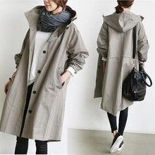 Load image into Gallery viewer, Water Resistant Oversized Hooded Windbreaker Rain Jacket
