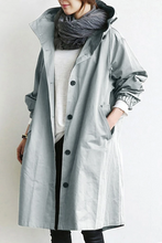 Load image into Gallery viewer, Oversized Hooded Windbreaker Rain Jacket
