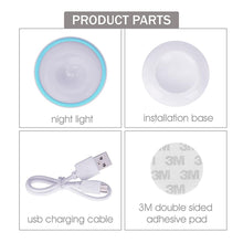 Load image into Gallery viewer, Motion Sensor Light, Rechargeable LED Night Lamp,360° Free Rotatablehtnes
