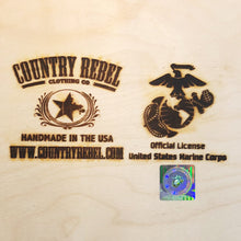 Load image into Gallery viewer, USMC - USA - American Flag Wood Wall Art
