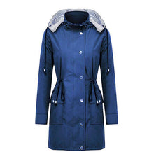 Load image into Gallery viewer, （FREE SHIPPING NOW）Women Waterproof Hood Lightweight Drawstring Long Jackets
