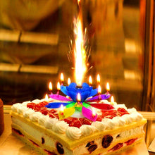 Load image into Gallery viewer, Upgrade Multicolor Rotating Lotus Cake Candle
