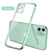 Load image into Gallery viewer, New silicone electroplated right-angle transparent anti-fall iPhone 11 phone case

