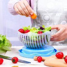 Load image into Gallery viewer, Quick Salad Maker Vegetable and Fruit Cutter Bowl
