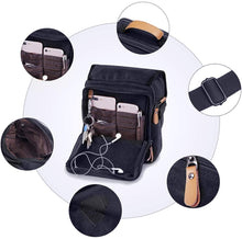 Load image into Gallery viewer, Canvas Bag, Shoulder Bag Messenger Bag with Multiple Pockets - yoursrose
