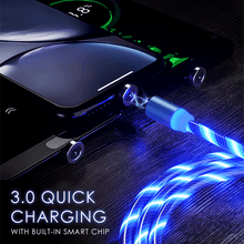 Load image into Gallery viewer, Glowing LED Magnetic 3 in 1 USB Charging Cable
