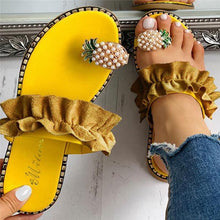 Load image into Gallery viewer, Summer Beach Pineapple Flat Sandals
