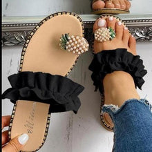 Load image into Gallery viewer, Summer Beach Pineapple Flat Sandals
